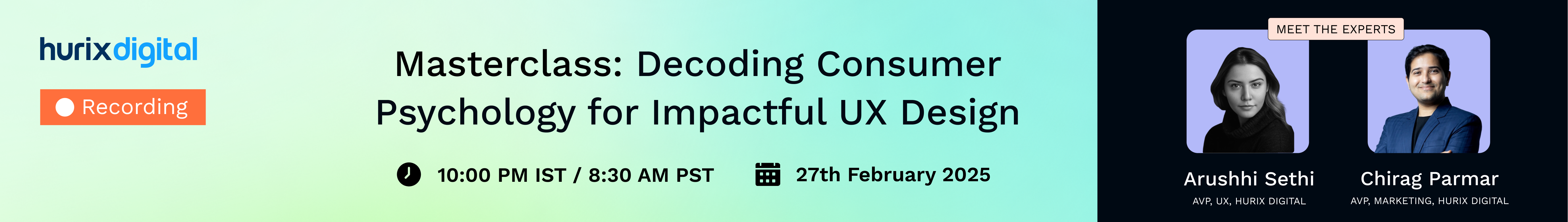 Masterclass: Decoding Consumer Psychology for Impactful UX Design