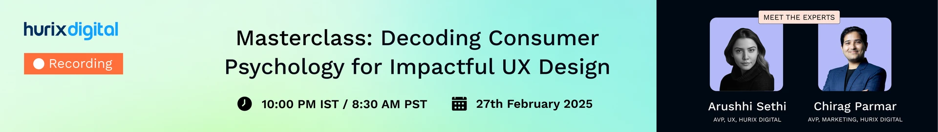 Masterclass: Decoding Consumer Psychology for Impactful UX Design